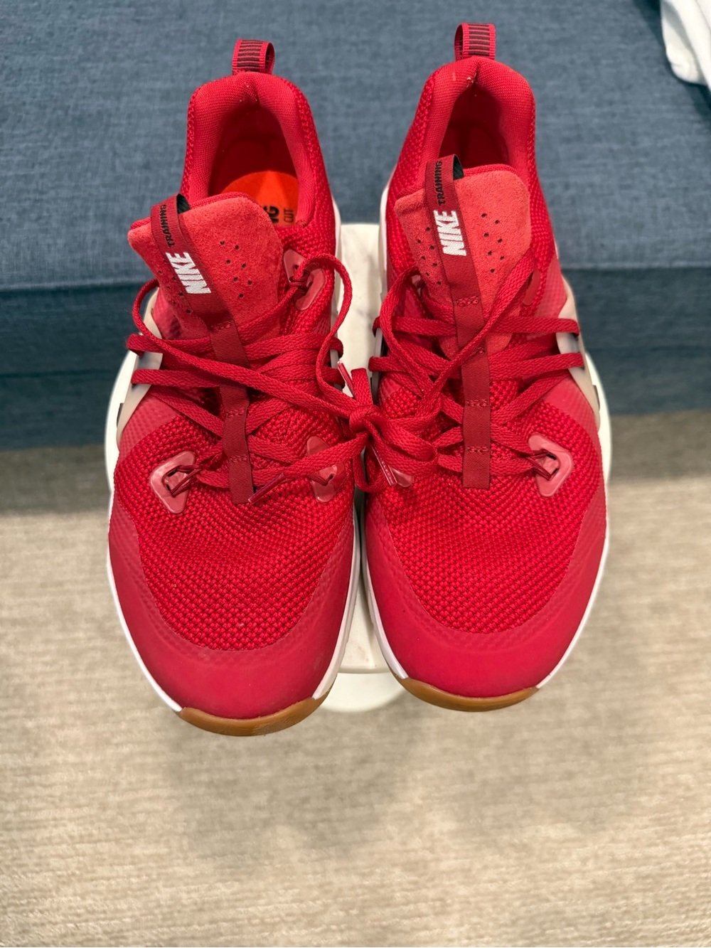Nike Men’s Red Athletic Mesh Sneakers with White Midsole and Gum Outsole